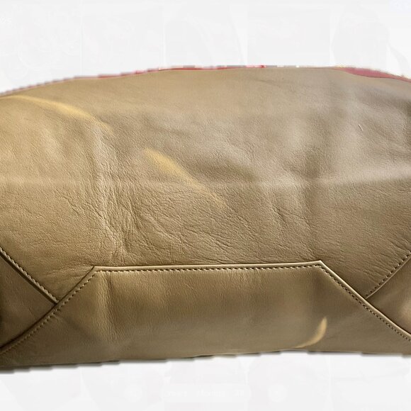 Celine Vertical HIPPO Horizontal Cabas bi-color Tote Red Brown - Picture 10 of 16